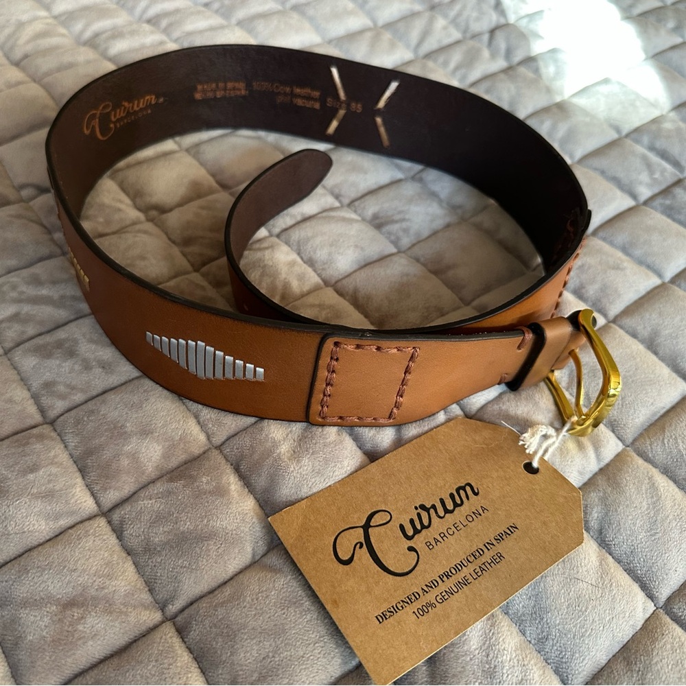NWT Cuirum Barcelona 100% Leather Belt Western